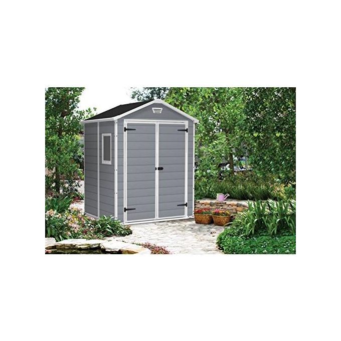 Keter Casetta da Giardino Manor 6X5 in Resina 185x152x226h Grigio