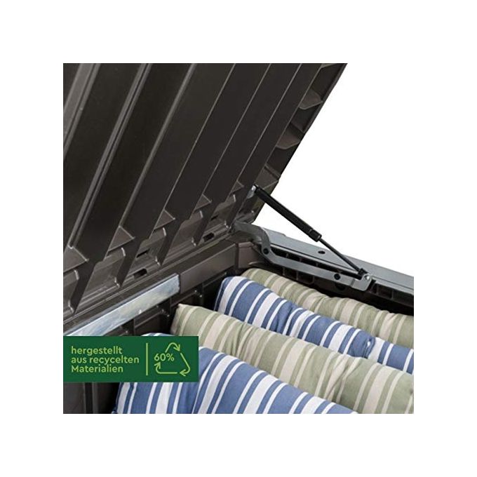 Keter Baule da Giardino Rockwood in Resina Marrone 570 Litri 155x72,4x64,4H Resistente e Pratico per l'Esterno