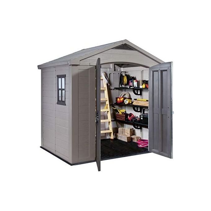Keter Casetta da Giardino Factor 8X6 in Resina 256,5x182x243h Beige