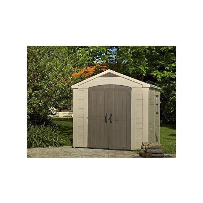 Keter Casetta da Giardino Factor 8X6 in Resina 256,5x182x243h Beige