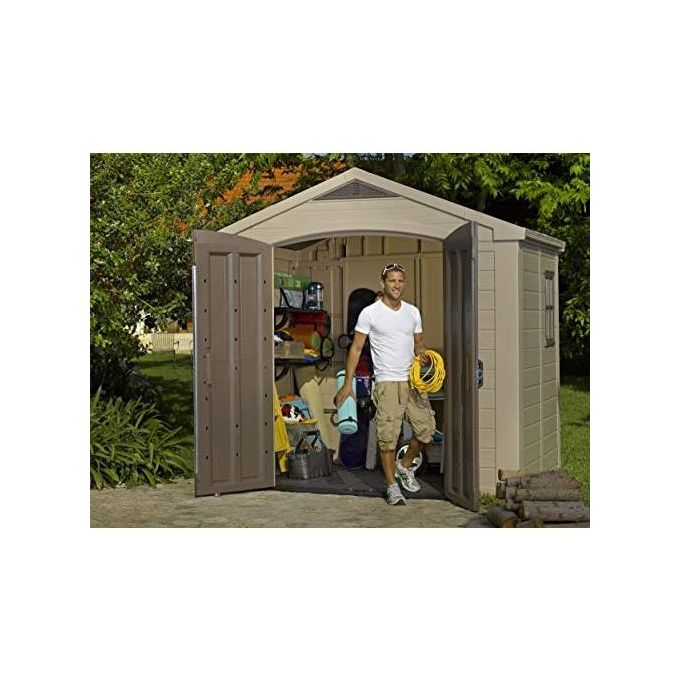 Keter Casetta da Giardino Factor 8X6 in Resina 256,5x182x243h Beige