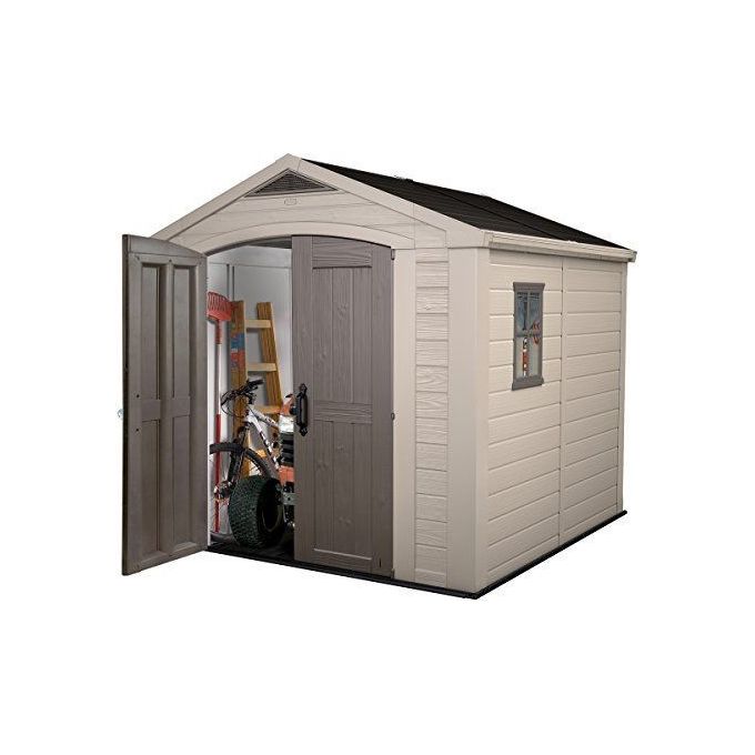 Keter Casetta da Giardino Factor 8X8 in Resina 256,5x255x243h Beige