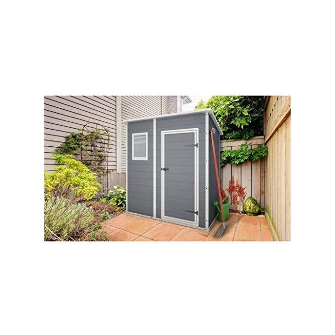 Keter Casetta da Giardino Manor Pent 6X4 in Resina 183,5x111x200,5h Grigio