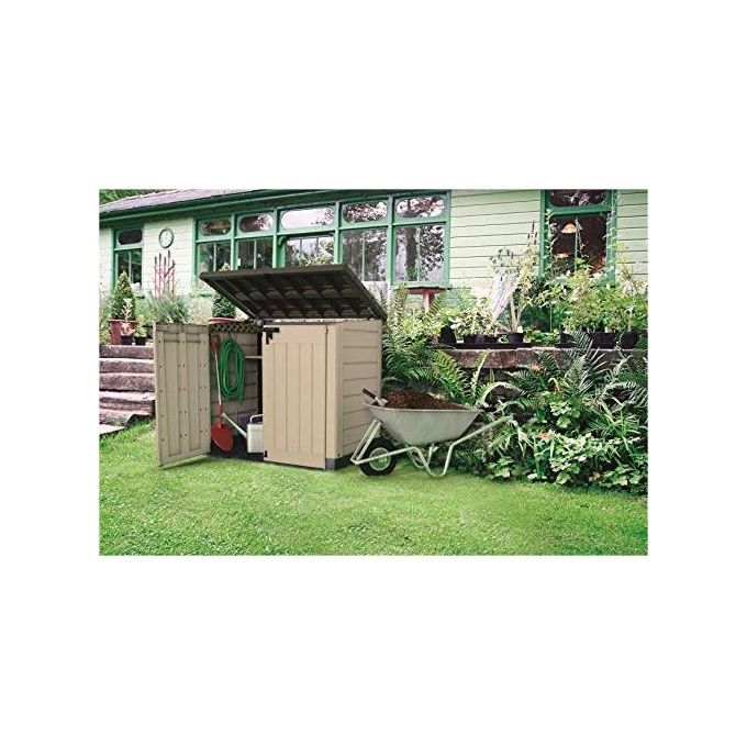 Keter Box Portattrezzi da esterno Store It Out Max in resina 145,5x82x125h - 1200 Lt Beige