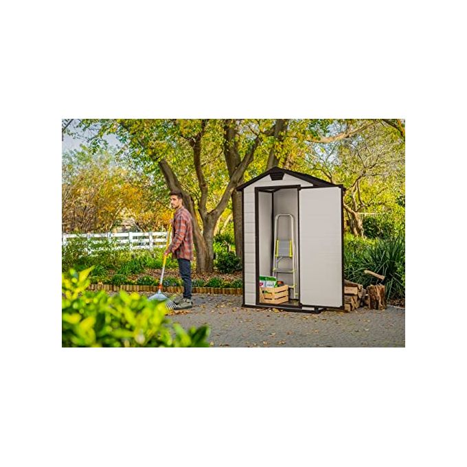 Keter Casetta da Giardino da Esterno Manor 4X3 in Resina 128x94x196h Beige