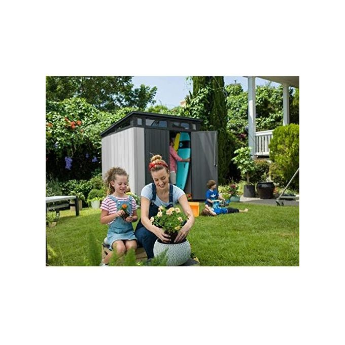 Keter Casetta da Giardino Artisan 77 in Resina 214x218x226h Grigio