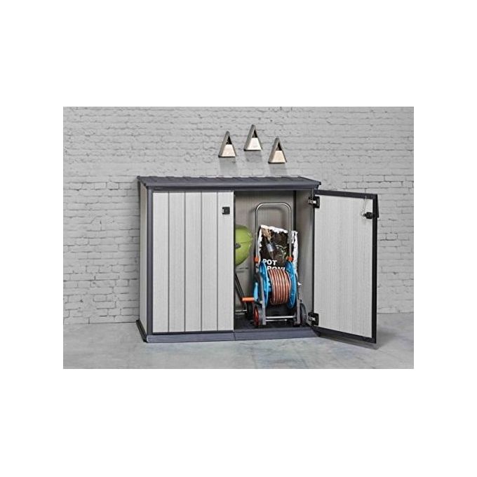 Keter Box Armadio Portattrezzi da esterno Patio Store in Resina 139,5x77x120h 1000 Lt Grigio