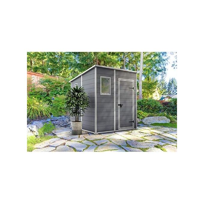 Keter Casetta da Giardino Manor Pent 6X6 in Resina 183,5x185x200,5h Grigio