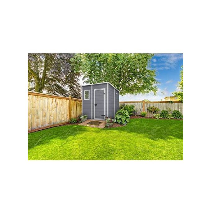 Keter Casetta da Giardino Manor Pent 6X6 in Resina 183,5x185x200,5h Grigio