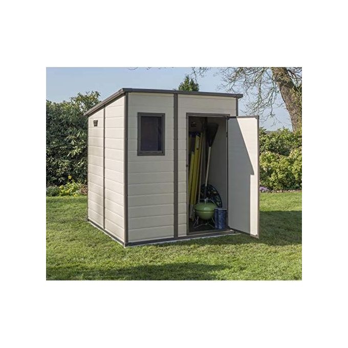 Keter Casetta da Giardino Box Portattrezzi da esterno MANOR PENT 6X6 in resina 183,5x185x200,5h beige