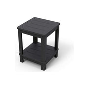 Keter K252478 Deluxe Tavolino da Esterno Doppio Ripiano in Resina Resistente UV colore Grafite