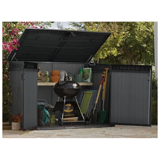 Keter 17212413 Cortina Mega Box Porta Attrezzi da Esterno 2020L Resina EVOTECH+ colore Grigio