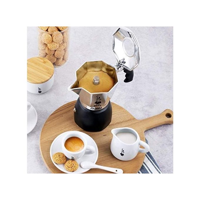 Bialetti Brikka 2 Tazze Moka Caffe' Design Compatto per Aromi Intensi e Gusto Ricco