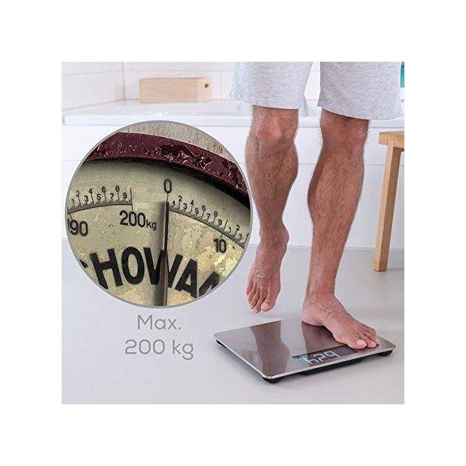Beurer GS 405 SignatureLine Bilancia Pesapersone Digitale XXL 200 Kg Display LCD Retroilluminato colore Argento