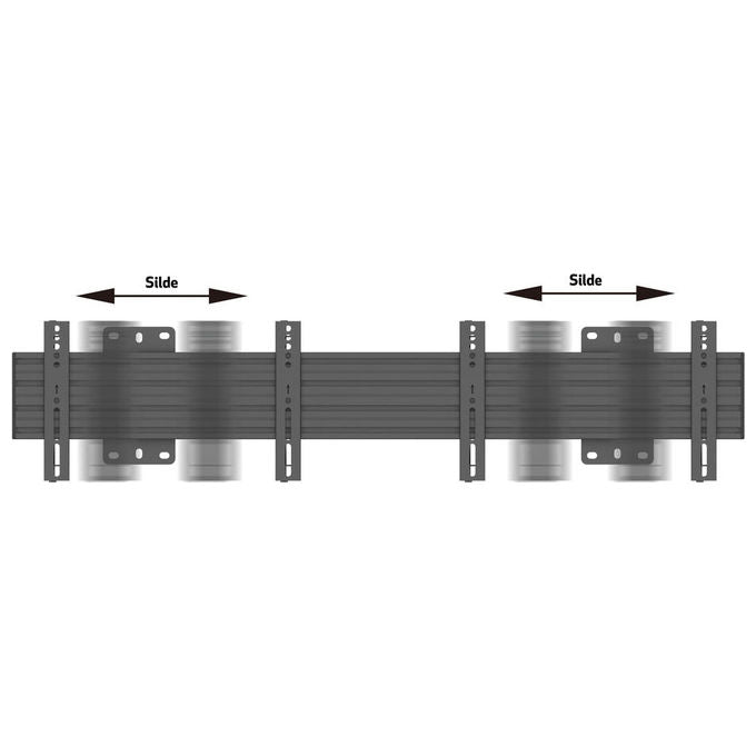 Multibrackets 7000 Supporto per Display Espositivi 2x 68 6 81 3 Pollici VESA 75x75 200x200 Fino a 30 Kg Colore Nero