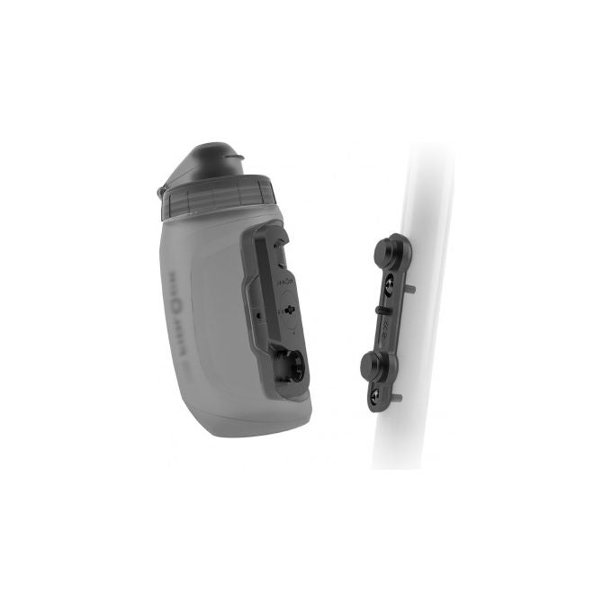 Fidlock 09649-P01032 TWIST Bottle 450 ml con Base Tex Base Multi Sistema Magnetico Meccanico per Cinghie Verticali e Orizzontali colore Nero Trasparente