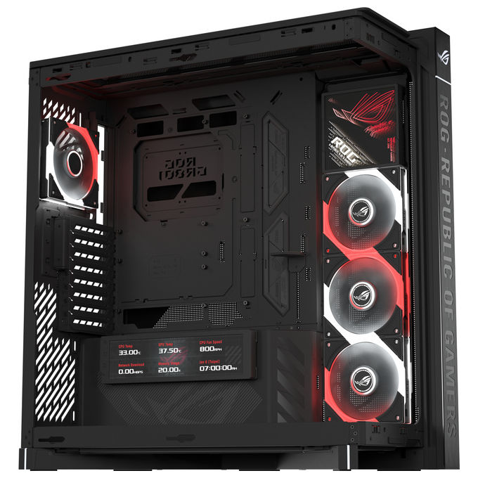 Asus 90DC00T0-B09030 ROG CRONOX GR801 CURVE TG ARGB Midi Tower con Display LCD 9.2'' e Vetro Curvo Temperato colore Nero