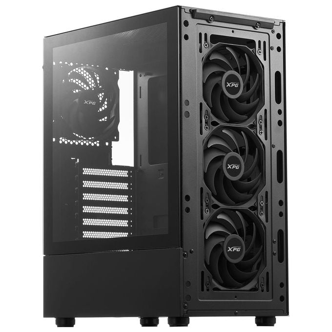 XPG 75261056 VALOR MESH Midi Tower Nero con pannello in vetro temperato e supporto per ventole fino a 360 mm colore Nero