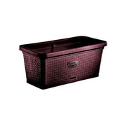 Stefanplast 75351 Fioriera Cassetta Natural con Riserva Acqua e Ruote Color Marrone Moka