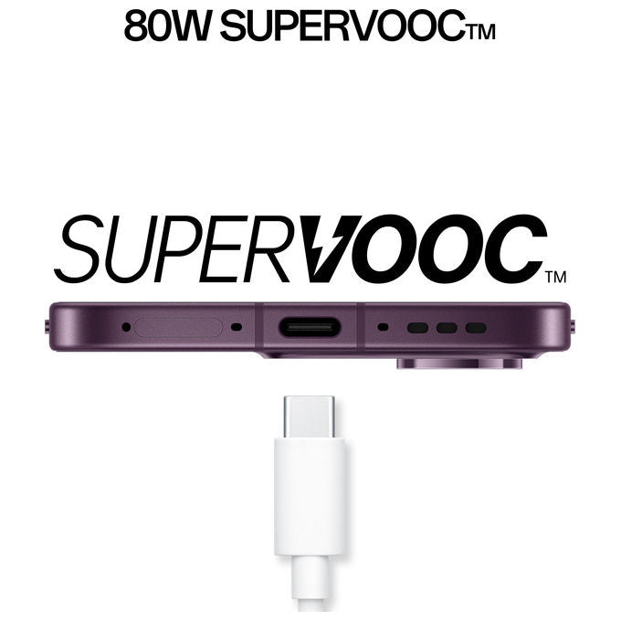 Oppo 110010237513 Reno16 5G Smartphone Tripla Fotocamera 50MP+50MP+50MP Display 6.32'' AMOLED 120Hz RAM 8GB ROM 512GB Batteria 6000mAh Ricarica 80W colore Viola