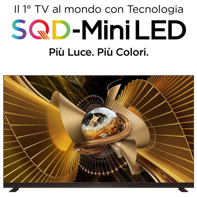 TCL 75X11L X11L Smart TV 75'' QD-Mini LED 4K 144Hz 9000 nit 11520 Zone Google TV Dolby Vision Atmos Audio Bang Olufsen colore Nero