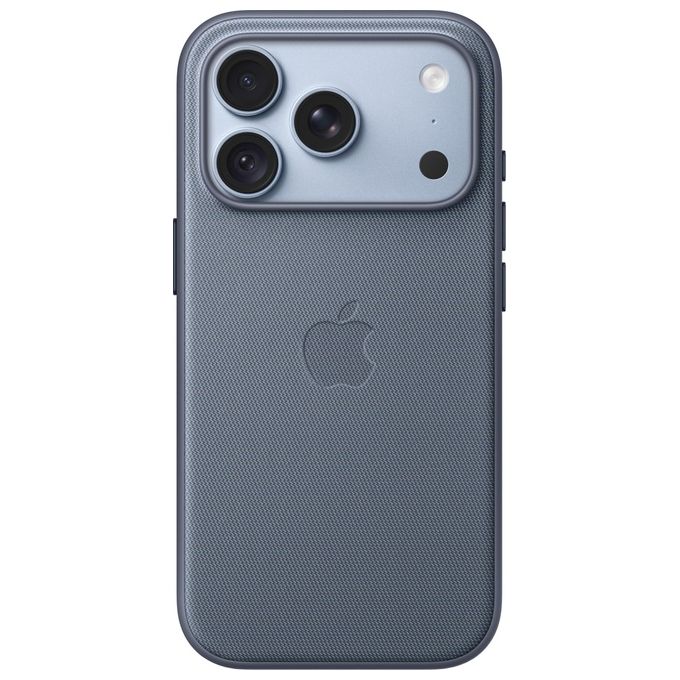 Apple MKD54ZM-A Custodia MagSafe in tessuto TechWoven per iPhone 18 Pro compatibile con ricarica wireless colore Blu chambray