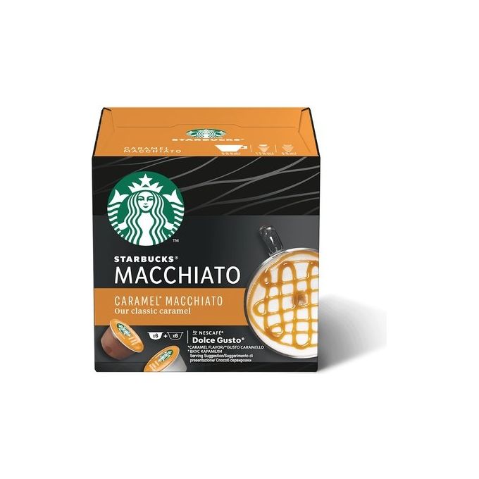 Starbucks 75944 Caramel Macchiato Capsule Compatibili Nescafé Dolce Gusto 100% Arabica 3 Confezioni 36 Capsule