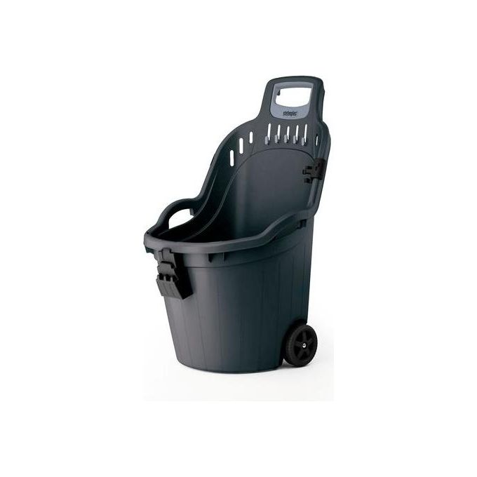 Stefanplast Carriola da Giardino Helpy in Materiale Plastico Color Antracite 50 Lt Max 60Kg di Portata