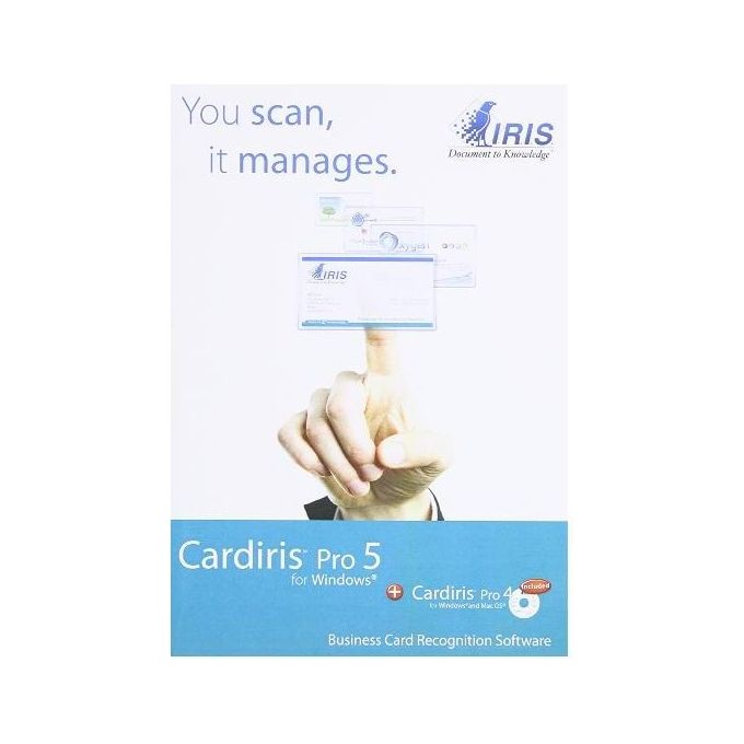 Iris 765010458837 CARDIRIS CORPORATE 5 ESD Software di scansione ed archiviazione dati per collegamento scanner a PC colore Nero