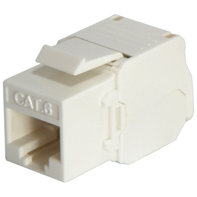 Equip 769216 Keystone Jack Cat 6 non schermato LSA contatti placcati oro 8 pezzi colore Bianco
