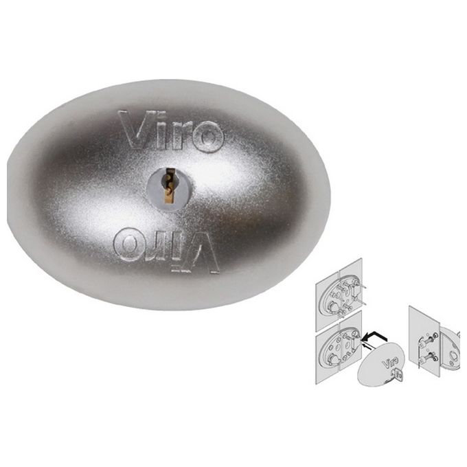 Viro 8005344079448 Van Lock Coppia Lucchetti per Furgone Acciaio Inox Chiusura Automatica a Scatto Chiavi Uguali con Dispositivo di Sblocco di Emergenza colore Nero