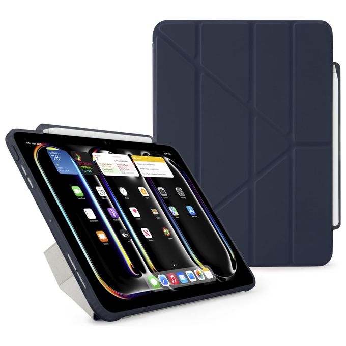 Pipetto Limited P053-113-AF Origami No3 Custodia con Supporto per iPad Pro 11 M4-M5 e Pencil 5 Posizioni colore Blu Scuro