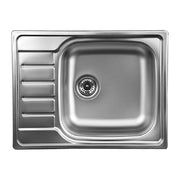 Elleci Special 135 LIX135SA - Lavello da incasso 1 vasca + gocciolatoio, Acciaio inox satinato, 65x50 cm, da incasso, Inox satinato