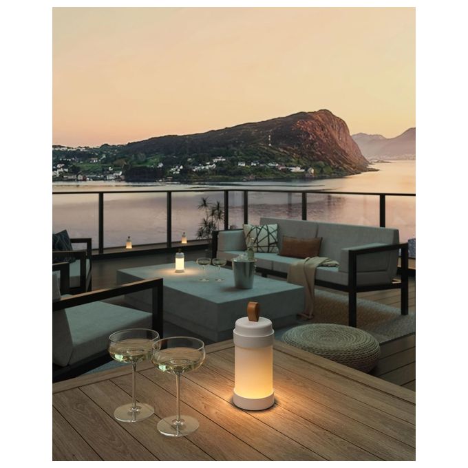Sompex 78444 ALVA Lampada da Tavolo LED Ricaricabile Dimmerabile IP65 2200K-4000K colore Sabbia