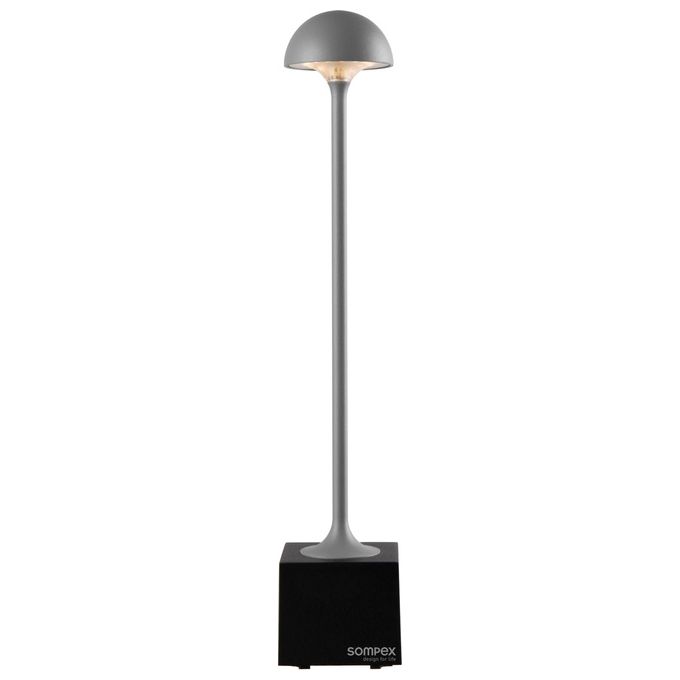 Sompex 78465 FLORA Illuminazione da tavolo da esterno LED 2,3 W 247 lm IP54 Batteria ricaricabile 3800 mAh colore Grigio