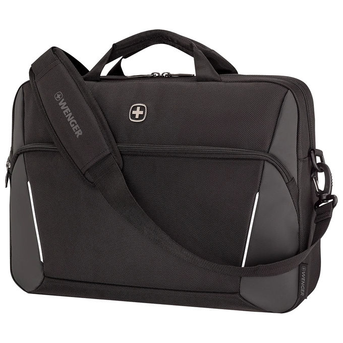 Wenger 653299 XE Compact Briefcase 16 pollici Scomparto per Laptop e Tablet Organizzatore Accessori Tracolla Staccabile Cinghia Trolley Elementi Riflettenti colore Nero
