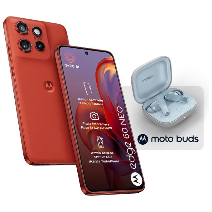 Motorola Edge 60 Neo, 8-256 GB, Poinciana + Moto Buds