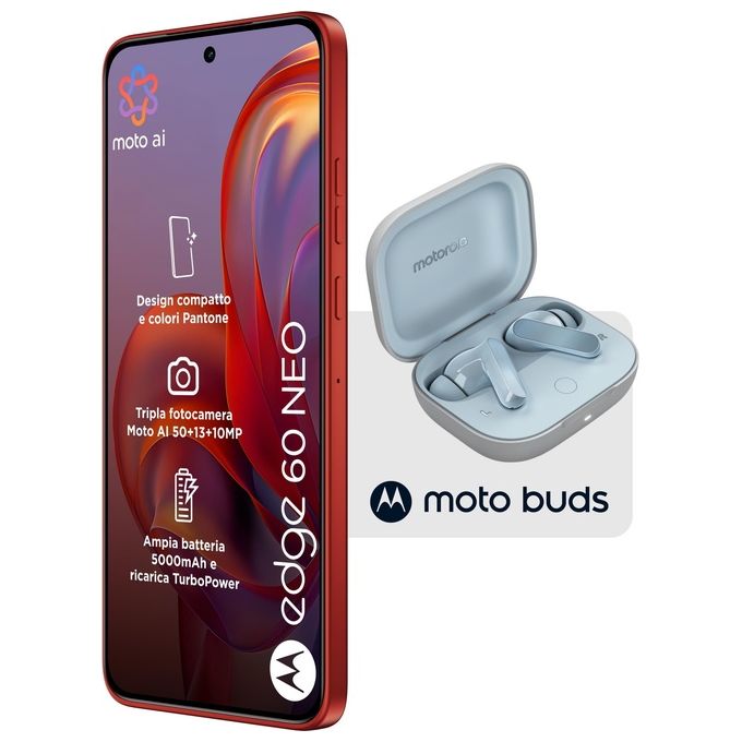 Motorola Edge 60 Neo, 8-256 GB, Poinciana + Moto Buds