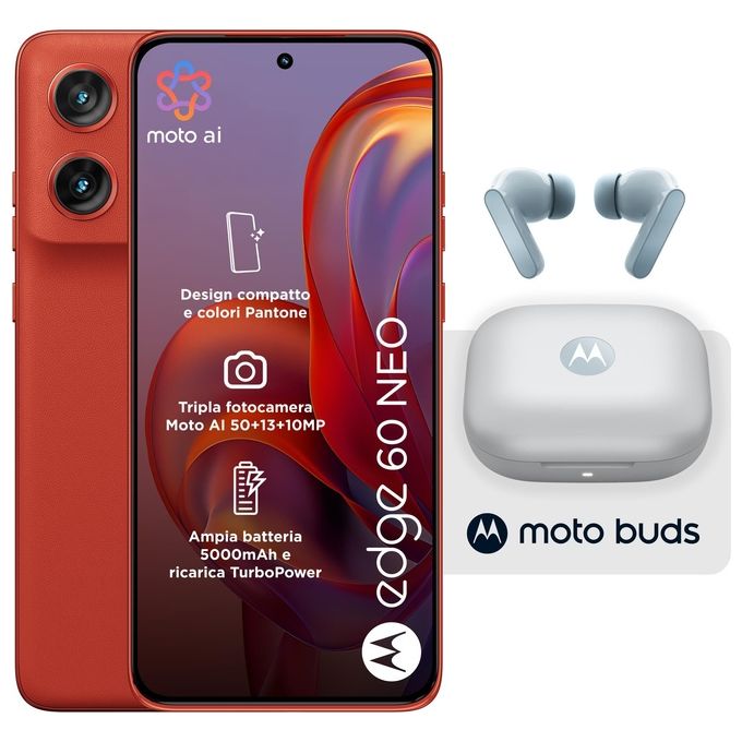 Motorola Edge 60 Neo, 8-256 GB, Poinciana + Moto Buds