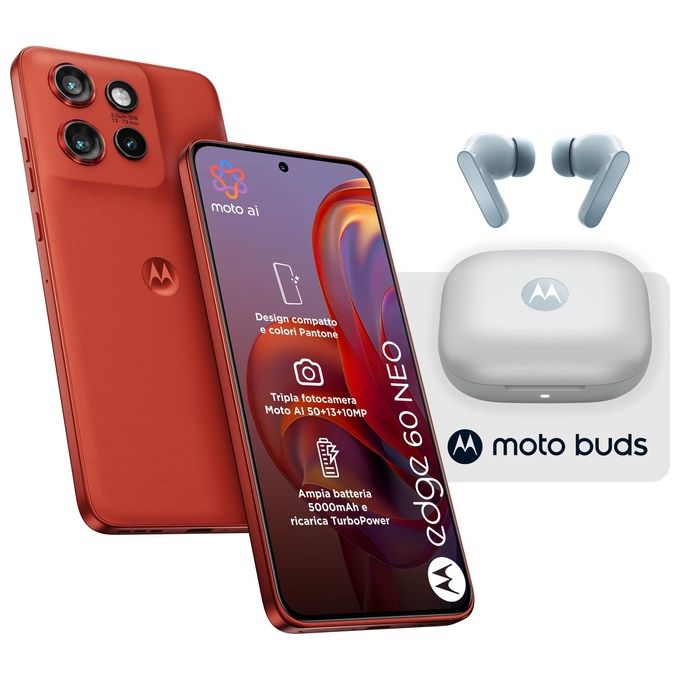 Motorola Edge 60 Neo, 8-256 GB, Poinciana + Moto Buds