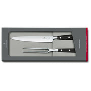 Victorinox 7.7243.2 Grand Maître Set di Coltello e Forchetta 2 Pezzi Acciaio Inossidabile Manico Ergonomico Forgiato colore Nero