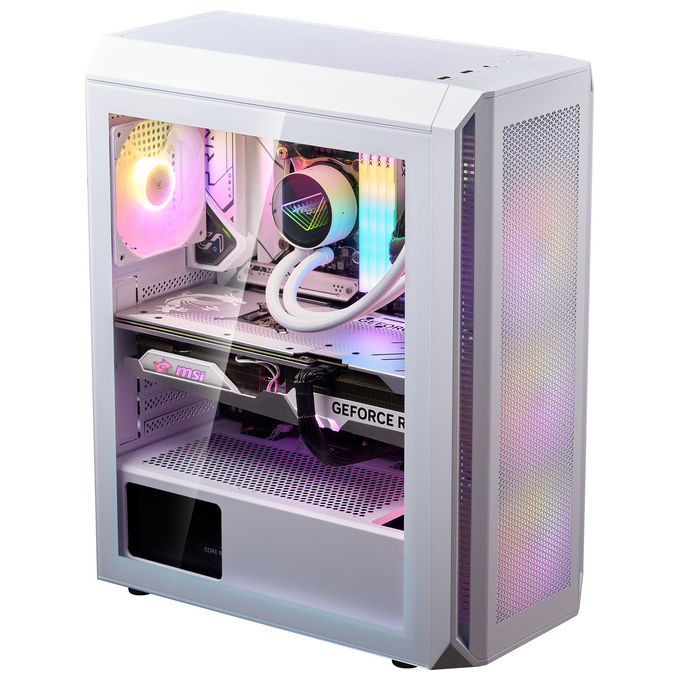 XPG 75261538 VALOR AIR PLUS Case PC Midi Tower ATX micro ATX Mini ITX con ventole ARGB 3x120 mm anteriore 1x120 mm posteriore colore Bianco