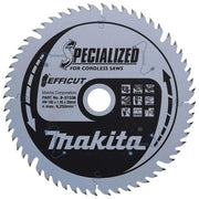 Makita B-57336-2 Lama circolare EFFICUT 165 mm 56 denti spessore 1,45 mm foro 20 mm angolo 23° colore Nero