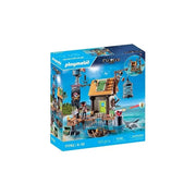 Dickie Toys 203339007 Playset Dei Pirati con Parcheggio a 5 Livelli Effetti di Luce e Suono Funzione di Sparo Doppia Corsa Rampa di Salto Squalo Prigione Include 3 Auto Die-Cast colore Multicolore
