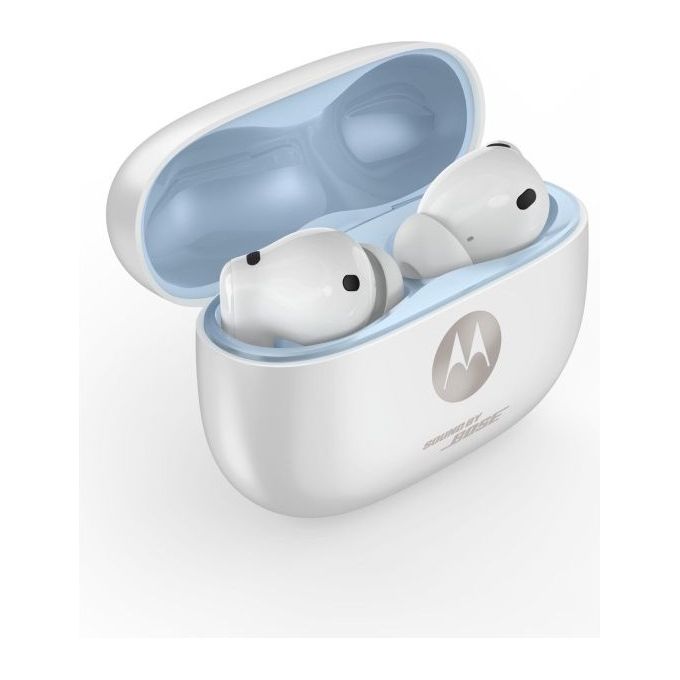 Motorola PG38C08069 MOTO BUDS PLUS 2 Auricolari True Wireless Sound by Bose ANC Dinamica 40 Ore Autonomia IP54 colore Cool White