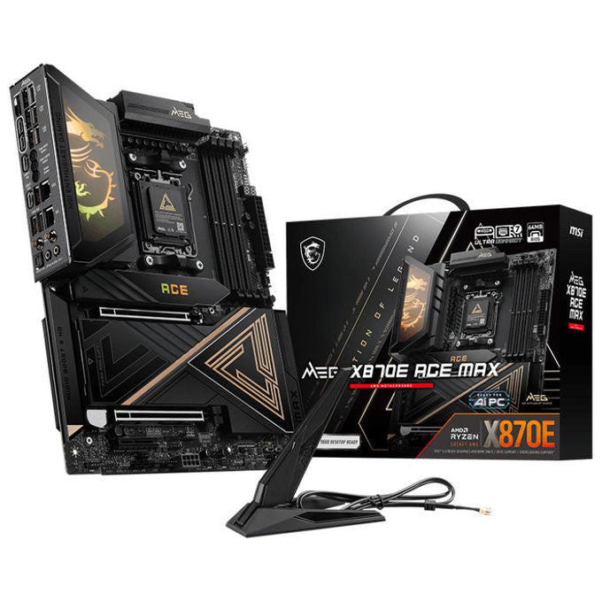 MSI MEG X870E ACE MAX, scheda madre AM5 ATX, DDR5 fino a 8400 MT-s, PCIe 5.0, Wi-Fi 7, USB4, 10G LAN