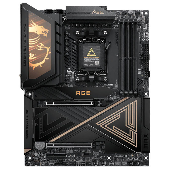 MSI MEG X870E ACE MAX, scheda madre AM5 ATX, DDR5 fino a 8400 MT-s, PCIe 5.0, Wi-Fi 7, USB4, 10G LAN