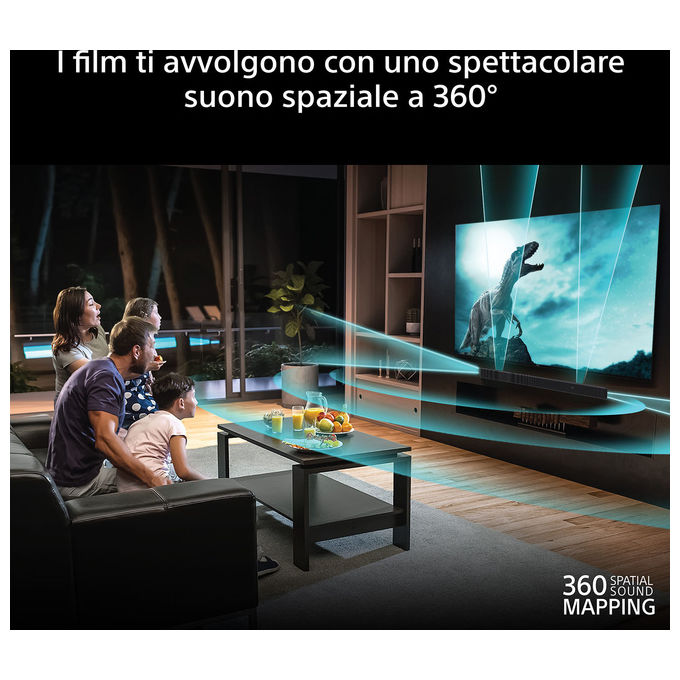 Sony HT-A7100KIT Soundbar 5.1.2 canali con Subwoofer Dolby Atmos DTS:X Voice Zoom 3 colore Nero