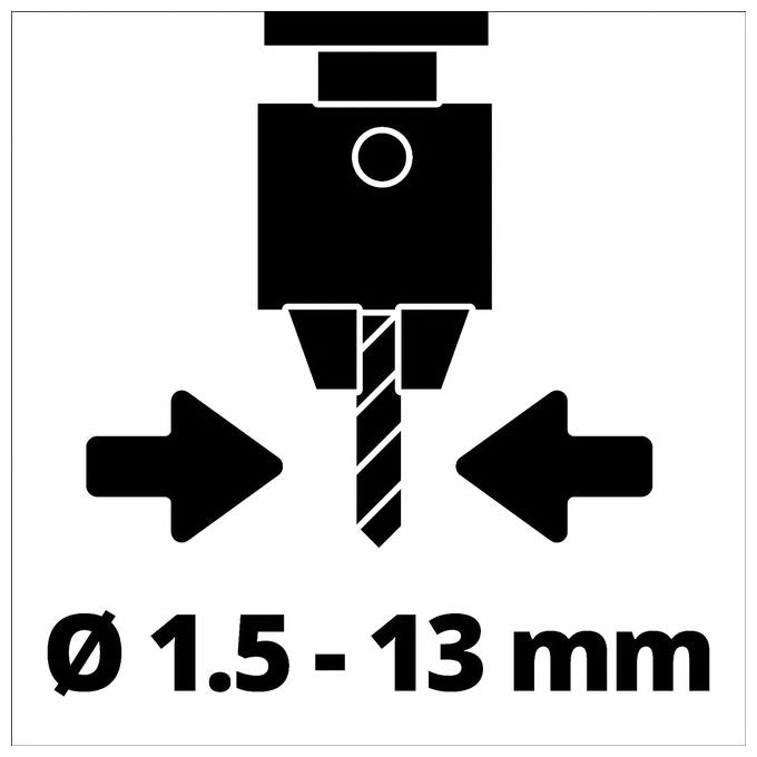 Einhell 4520592 TC-BD 450 Trapano a Colonna Chiave 450 W 5 Velocita' 600-2650 rpm Inclinazione Tavolo -45 a 45° colore Nero Rosso