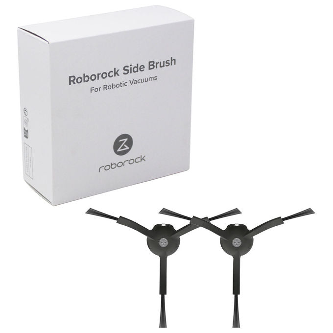 Roborock spazzole laterali di ricambio, SDBS02RR, nere, confezione da 2, compatibili S8 MaxV Ultra, Qrevo, Q8 Max